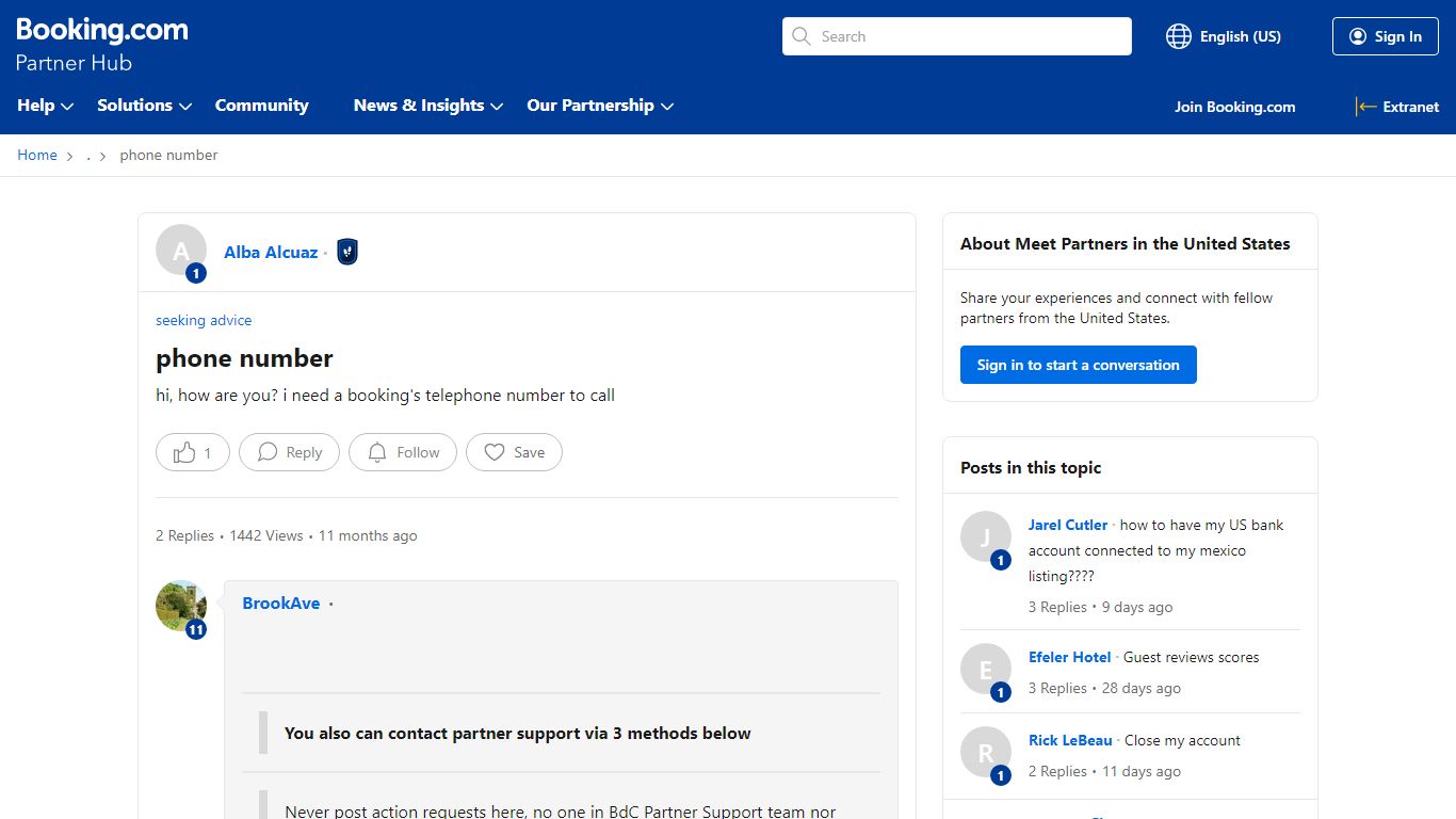 phone number | Booking.com for Partners